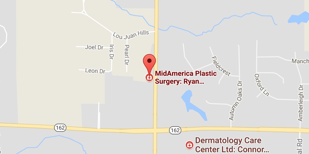 Map of MidAmerica Plastic Surgery location